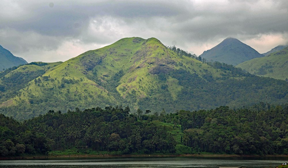 Green hills and lake in Wayanad